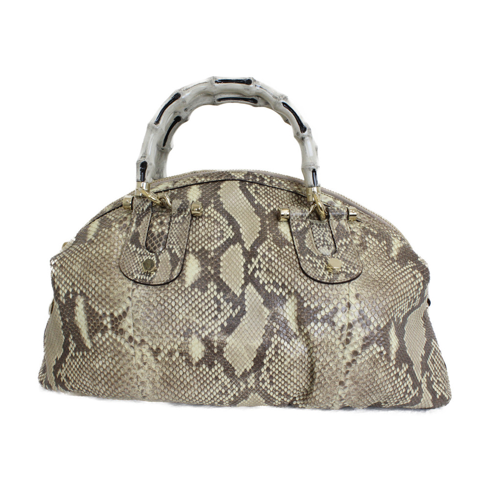 Gucci Shoulder Bamboo Python Tan - image 2